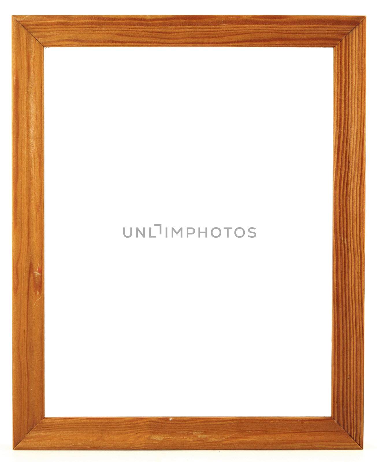 wood frame for a picture, isolated on white by geargodz