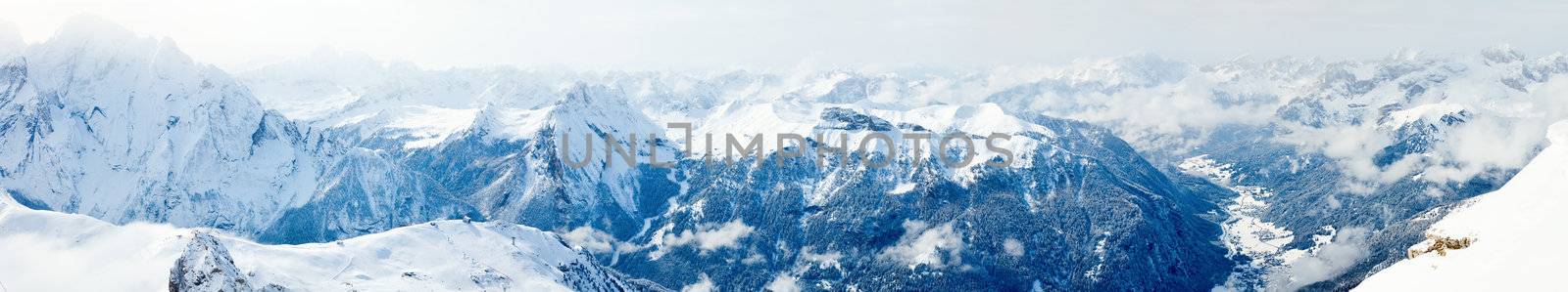 Winter mountains panorama by naumoid
