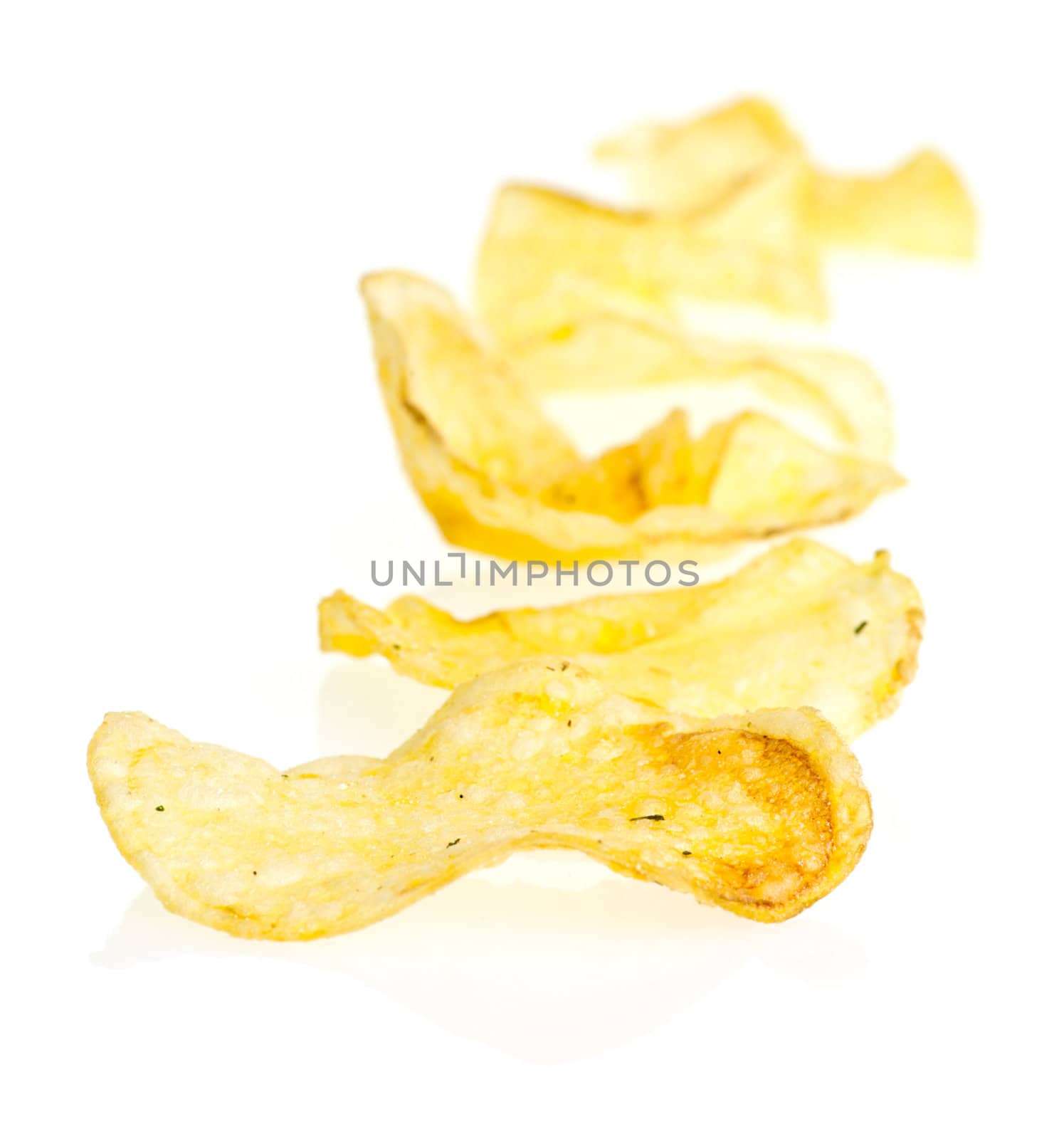 Crisps on white by naumoid