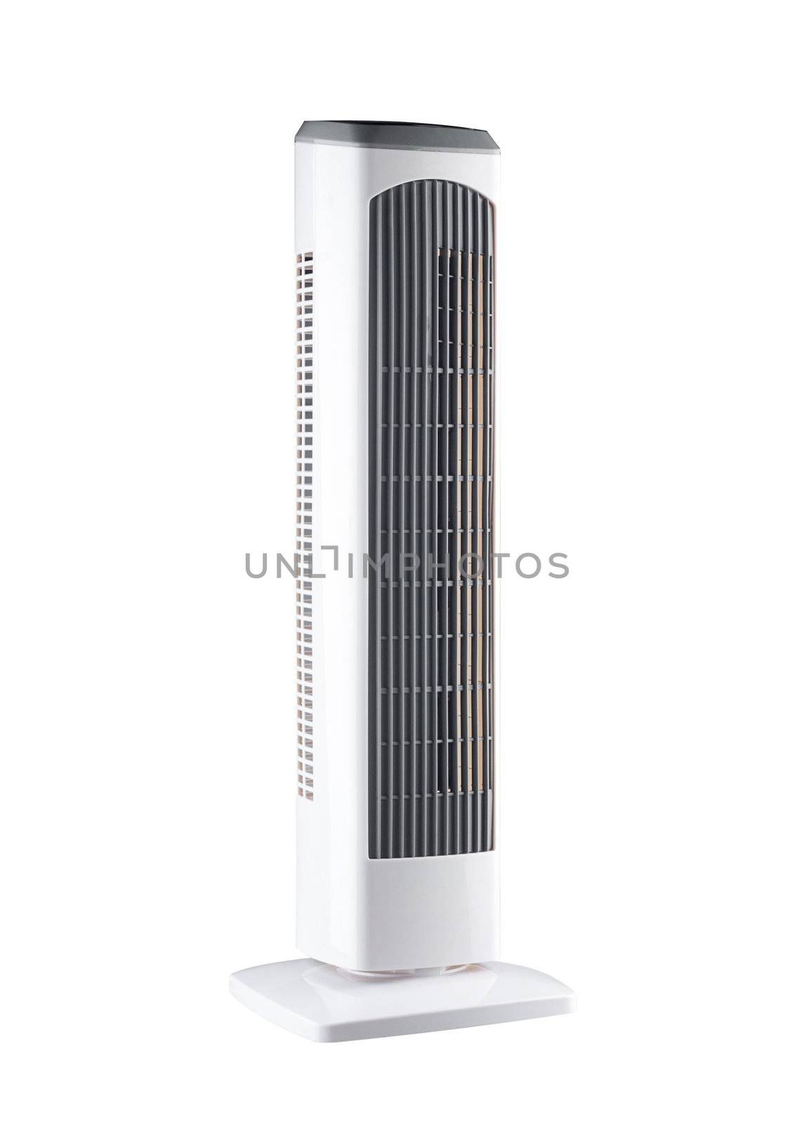 Electric tower cooling fan, putting ice or cold water into the tank inside switch on fan will blowing out the cold breeze 