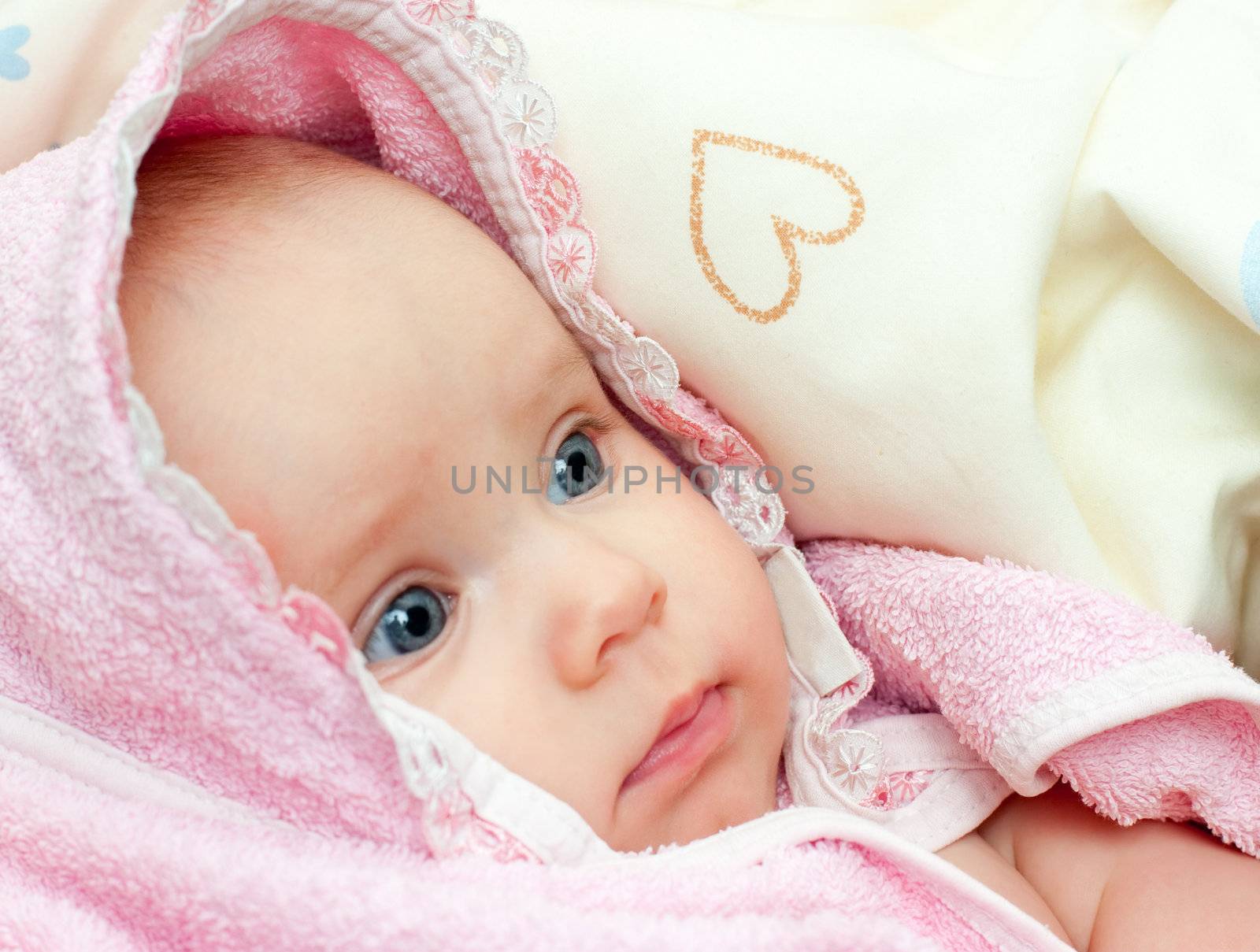 Infant in towel by naumoid