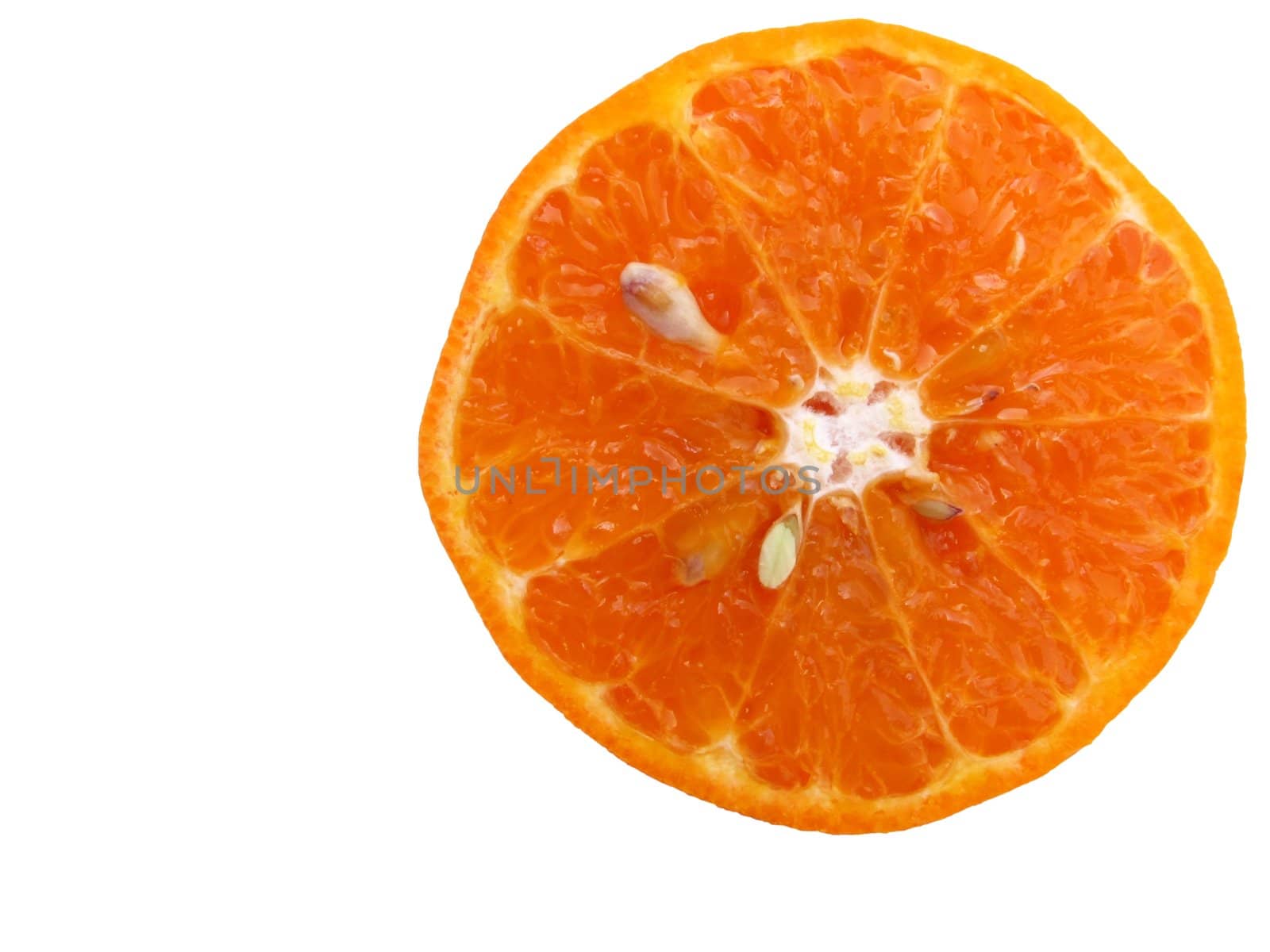 Half sliced juicy orange by lkant