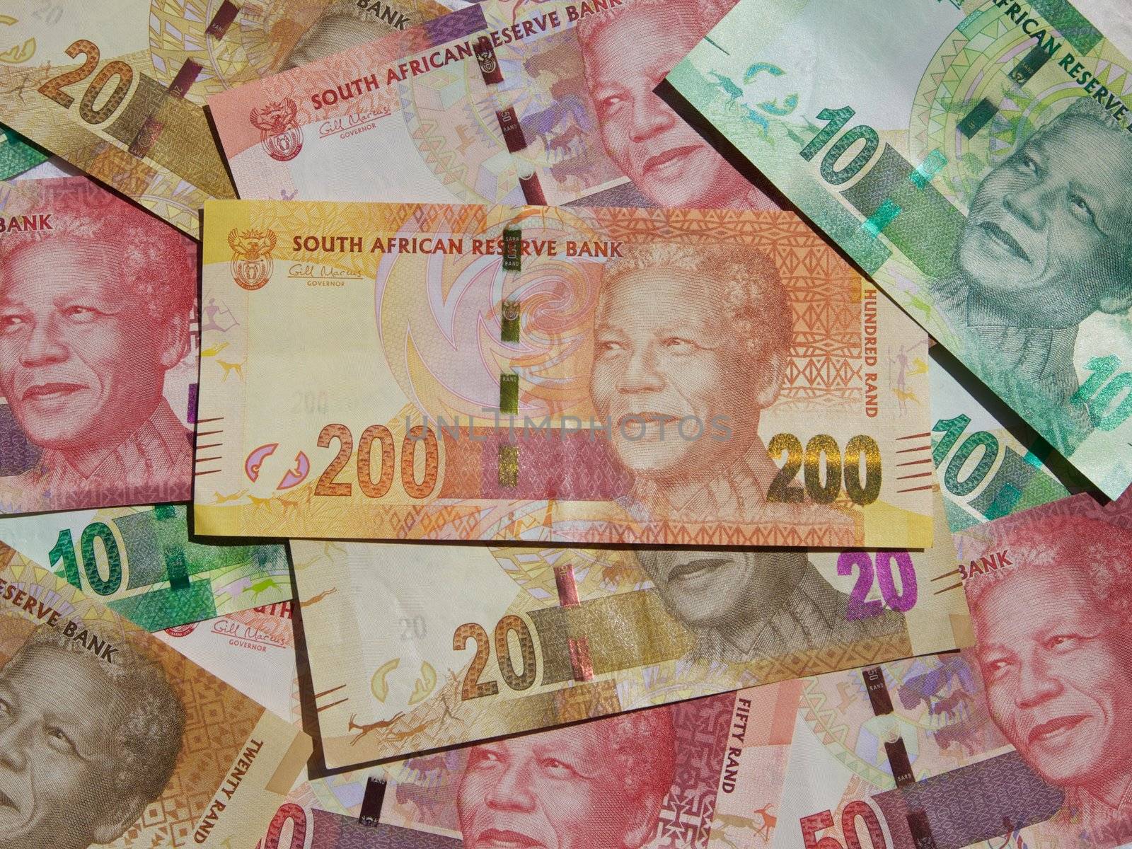 Nelson Mandela new bank notes printed November 2012, South Africa