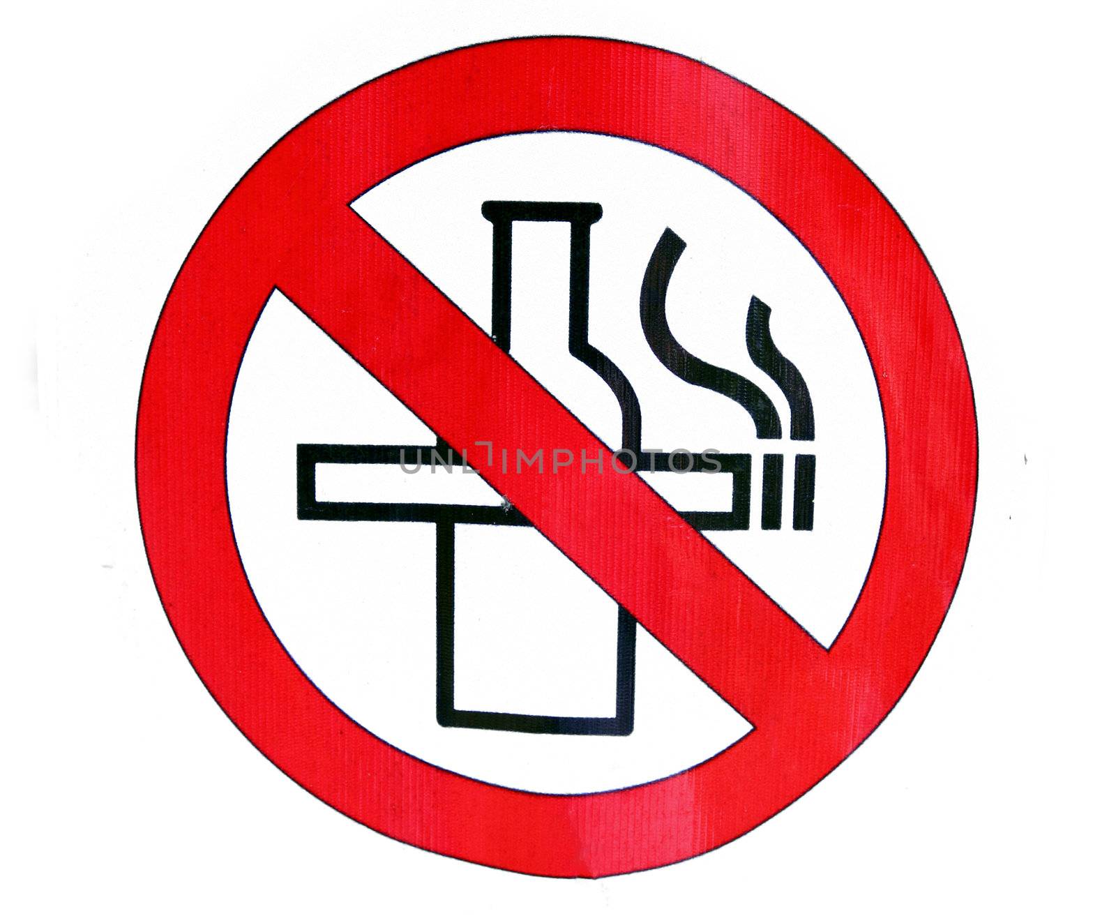 No smoking and no alcohol sign