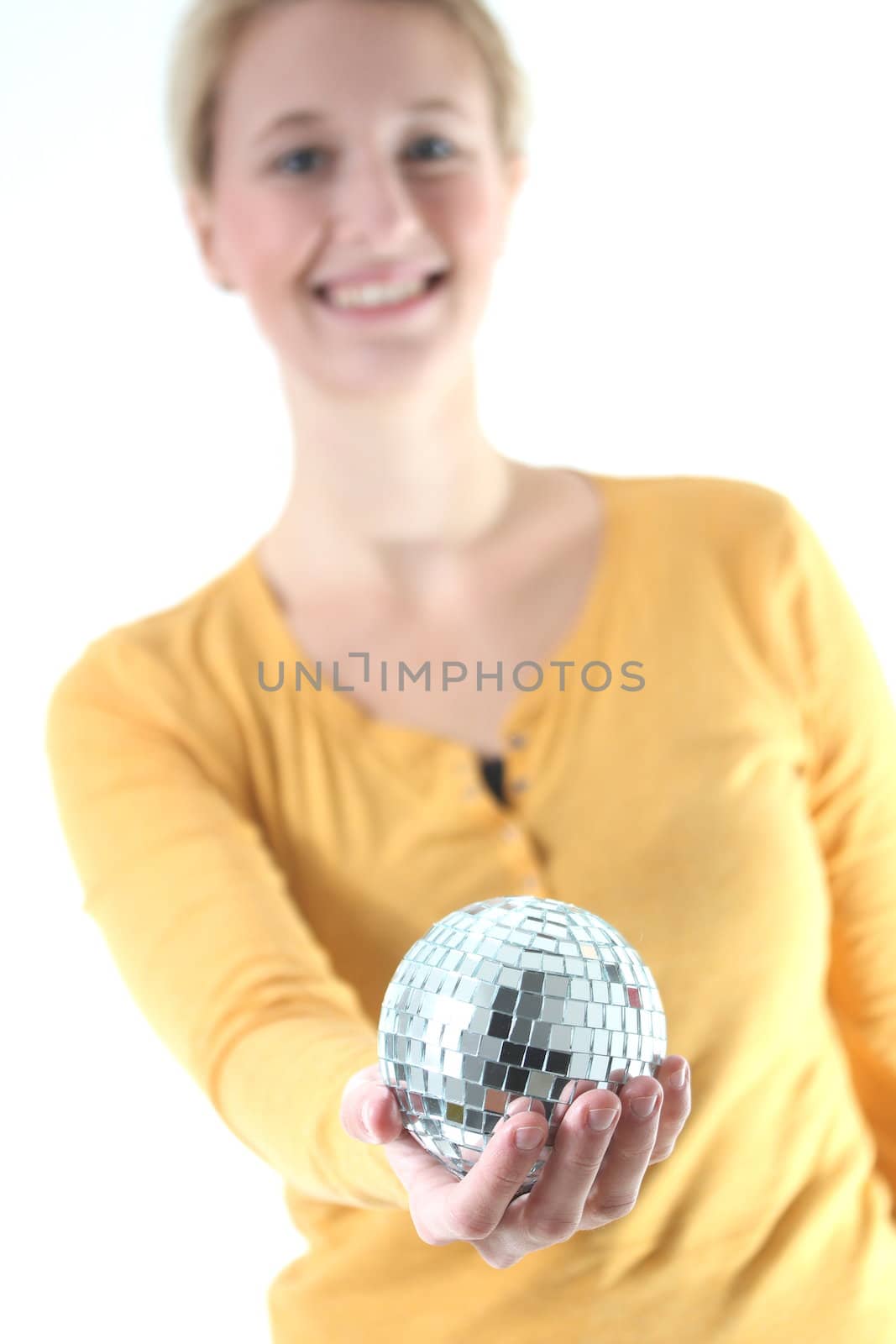 girl with mirror ball by Teka77