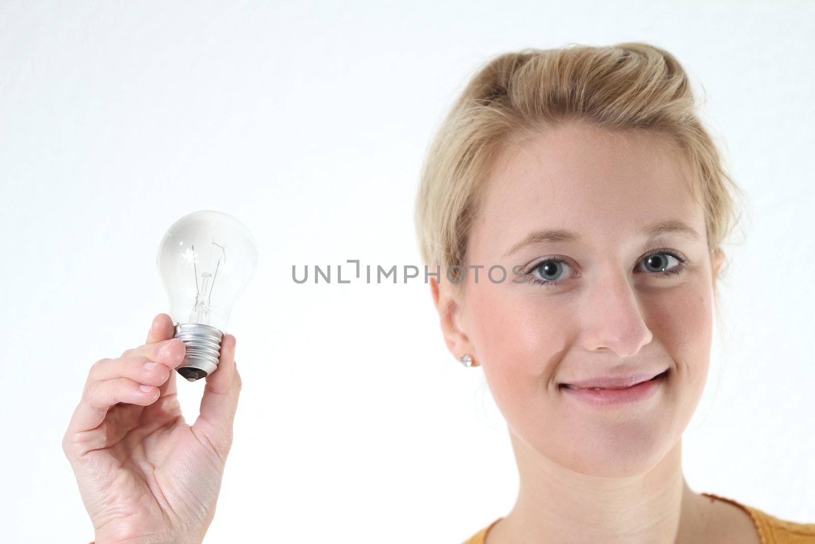 girl with light bulb by Teka77