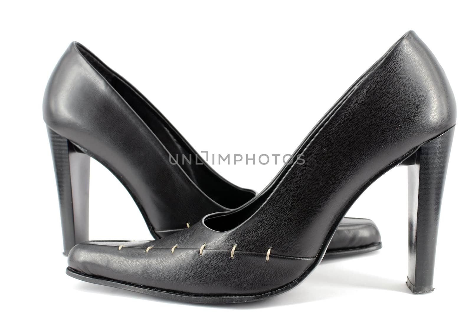 Woman high heel black shoes