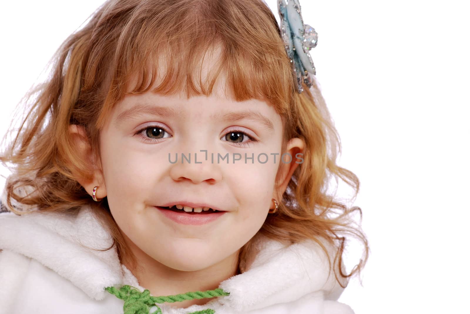 Beauty little girl studio shot