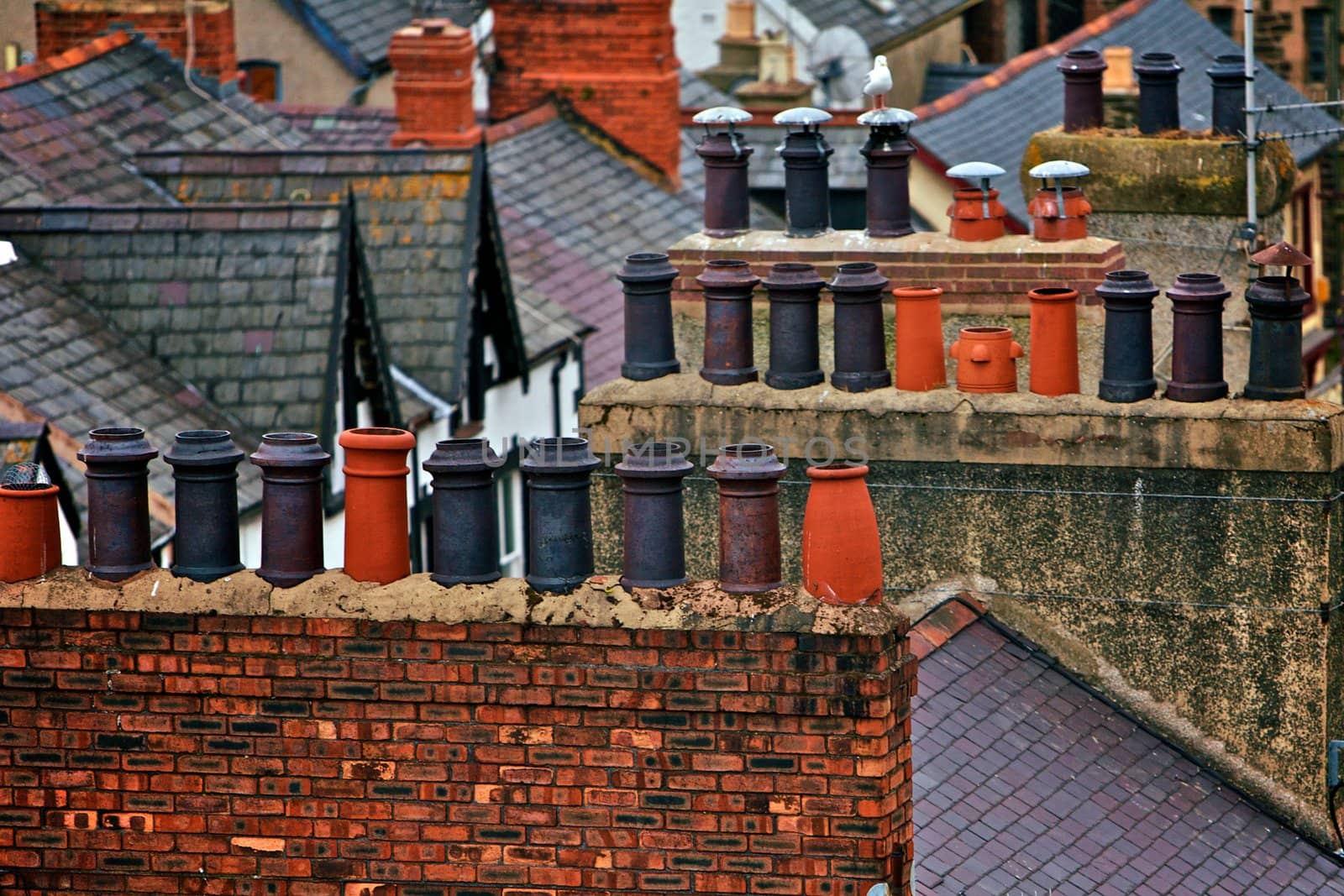 Chimneys in Wales, England
