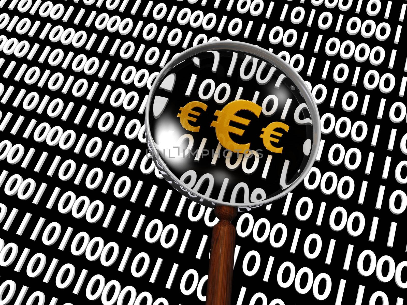 Hidden Numeric Euro in many digital binary numbers