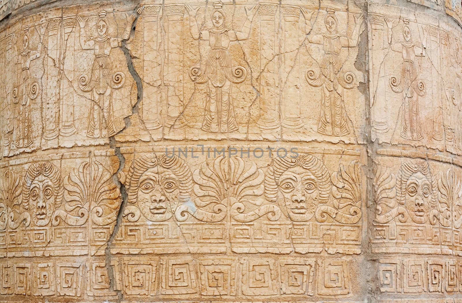 Ancient Greek ancient painted columns