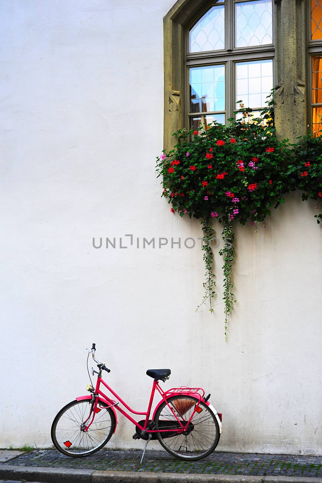 Bicycle leaning against wall. Germany
