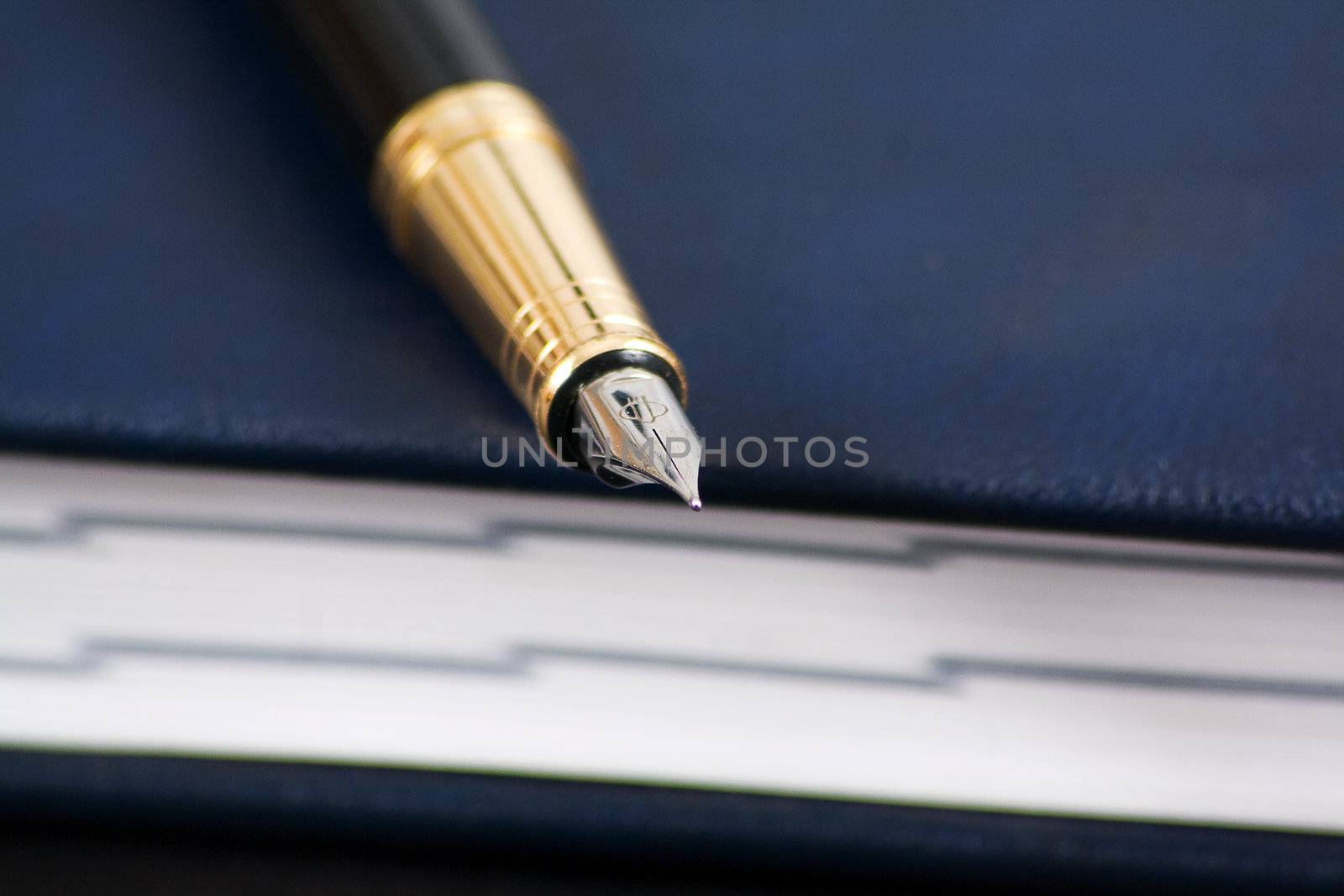 Pen on a closed diary