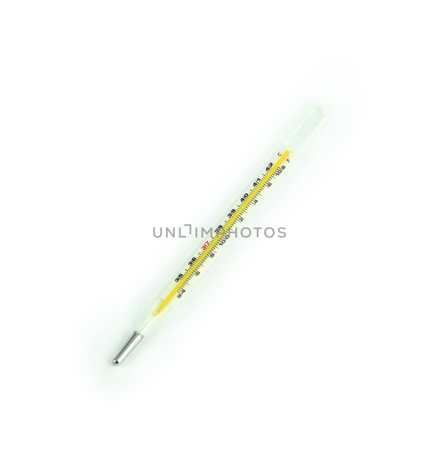 a thermometer isolated on the white background