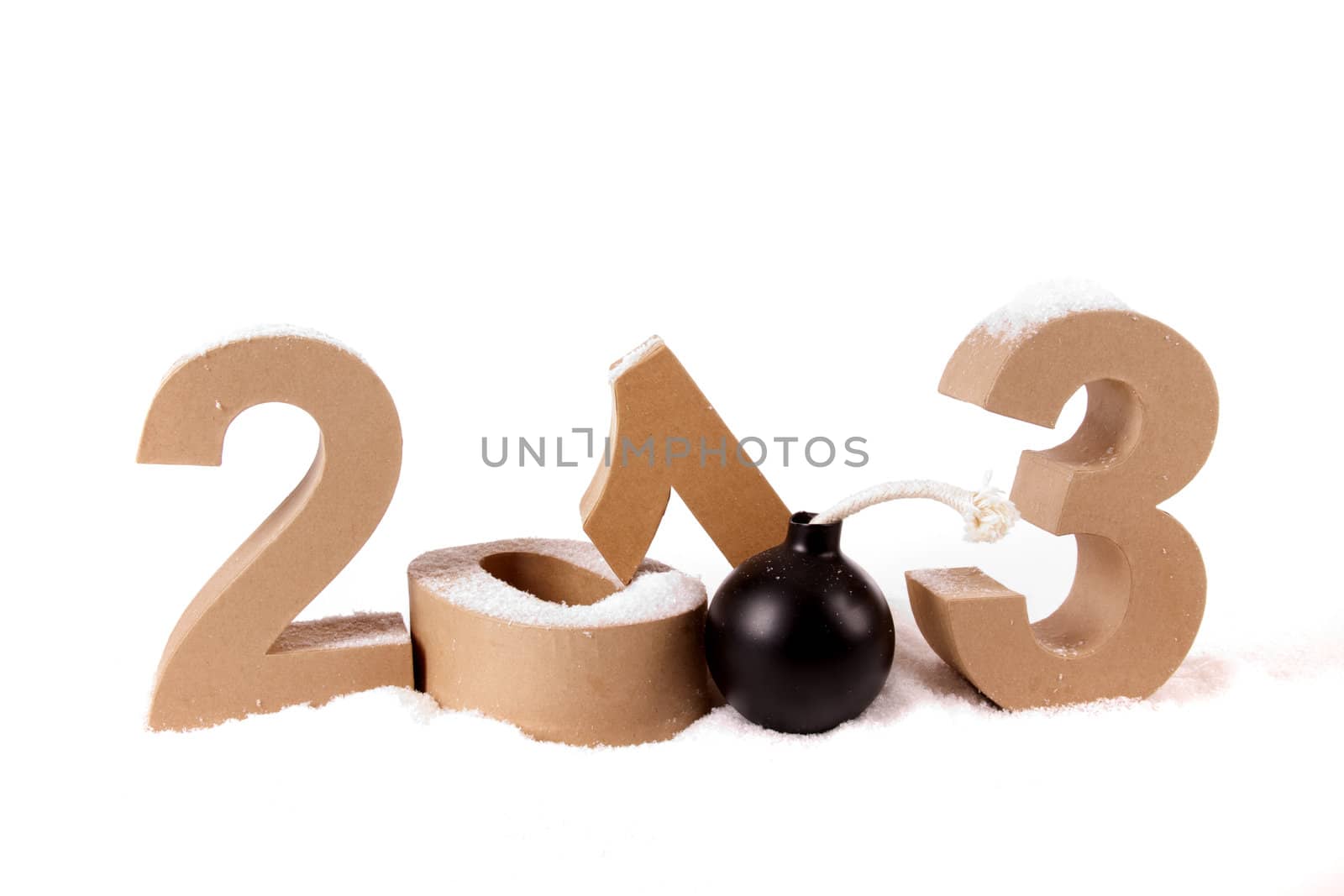 Paper numbers forming 2013 as for the new year 