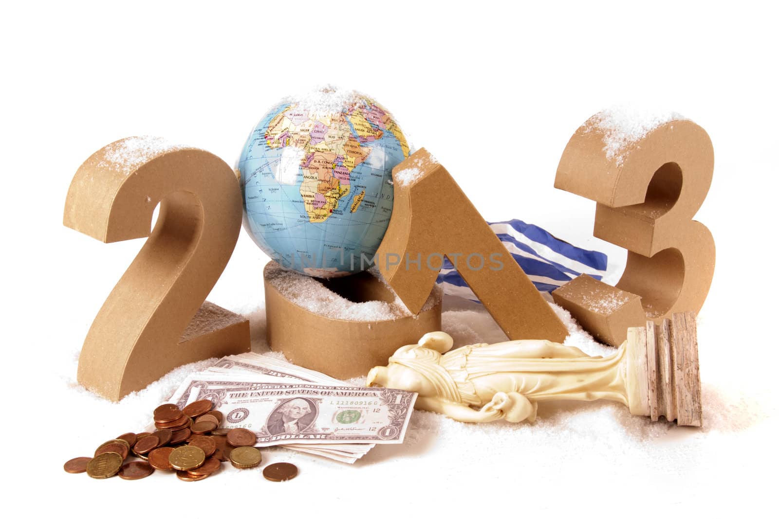 Paper numbers forming 2013 as for the new year 