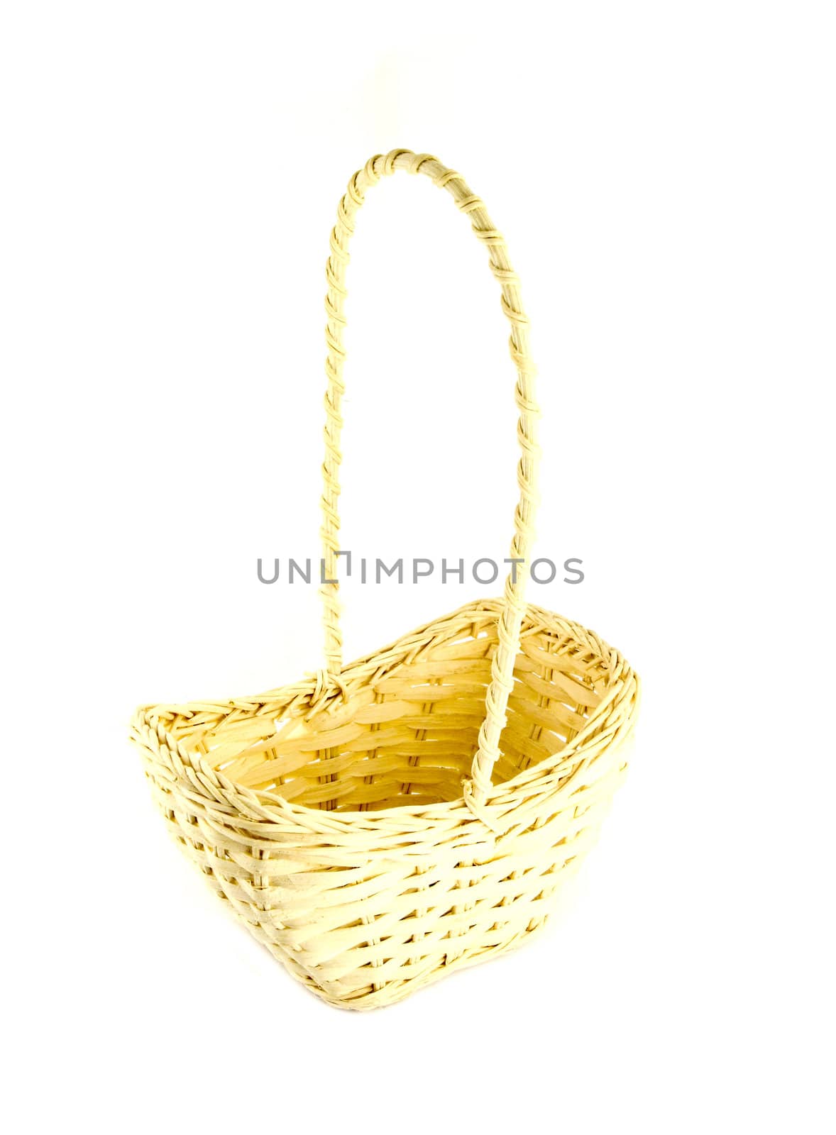 wicker basket on white background by geargodz