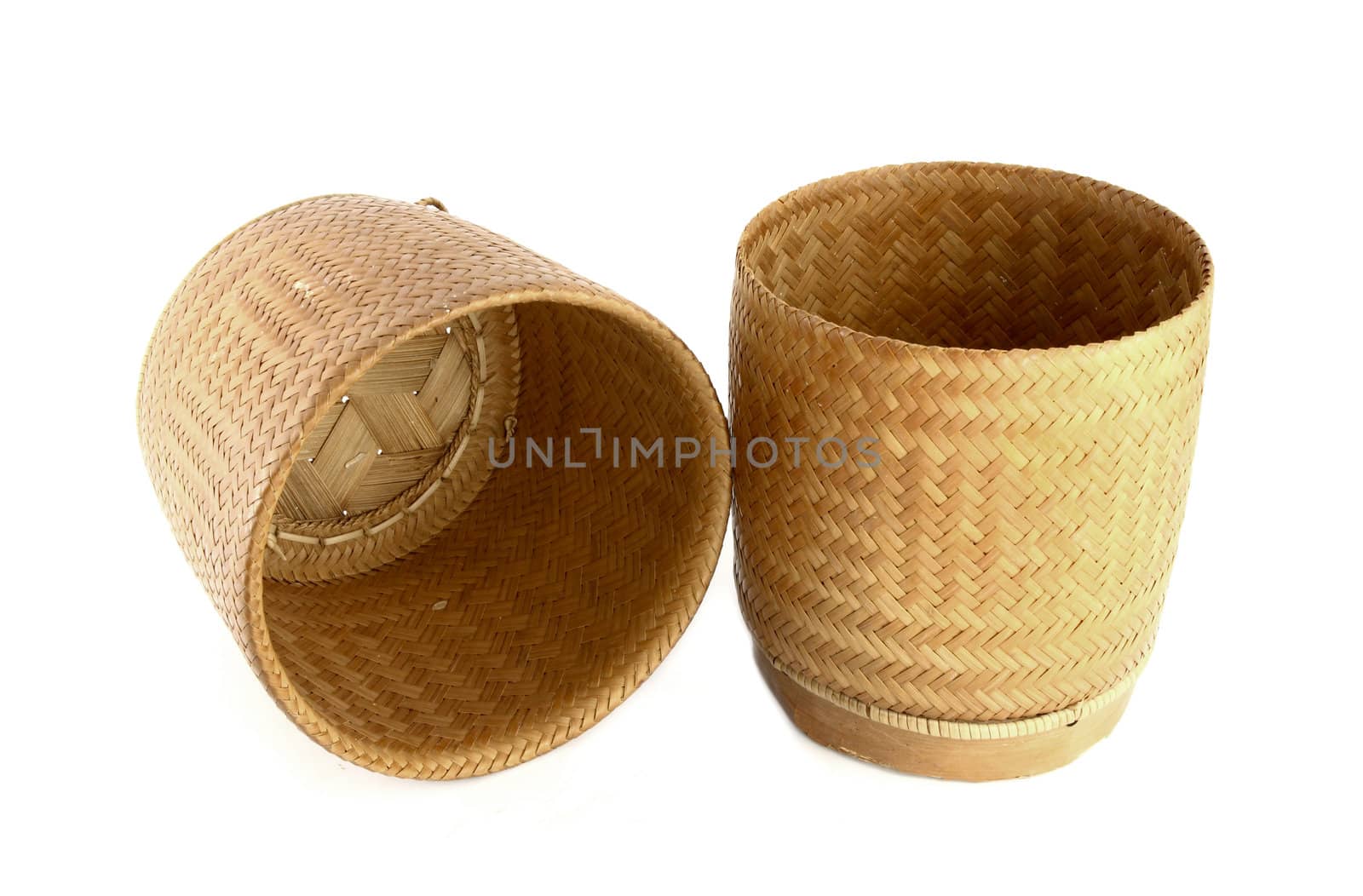 a bamboo wooden old style box for sticky rice by geargodz