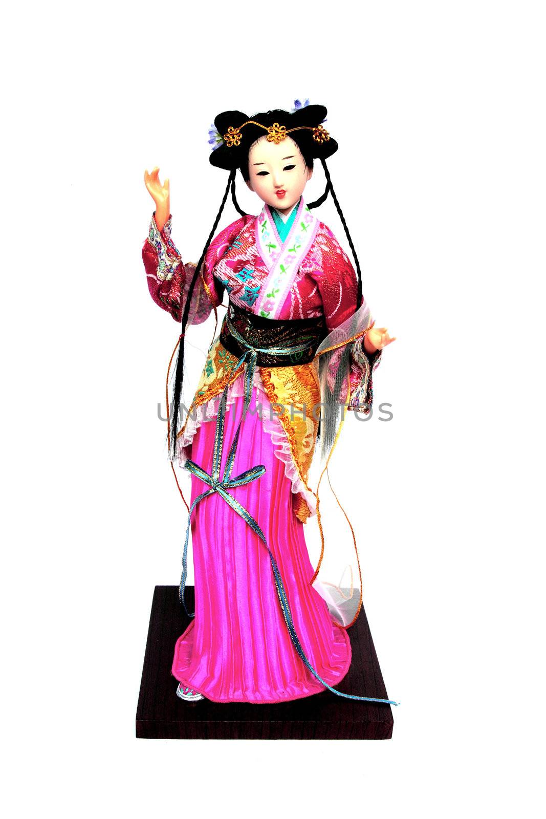 beautiful lady doll is Korea national dress