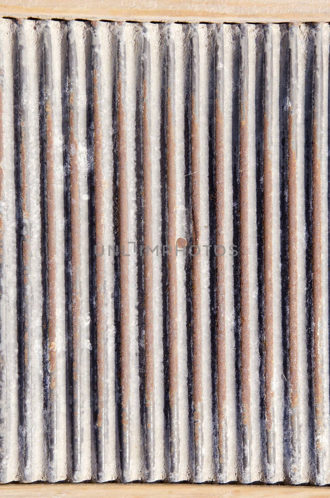 Rusty metal wall background. Vintage steel details.