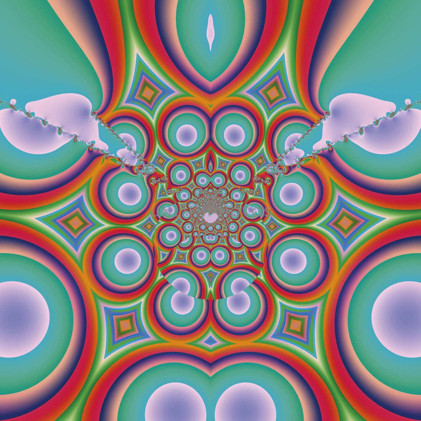 Bright and funky fractal design, abstract art, meditation