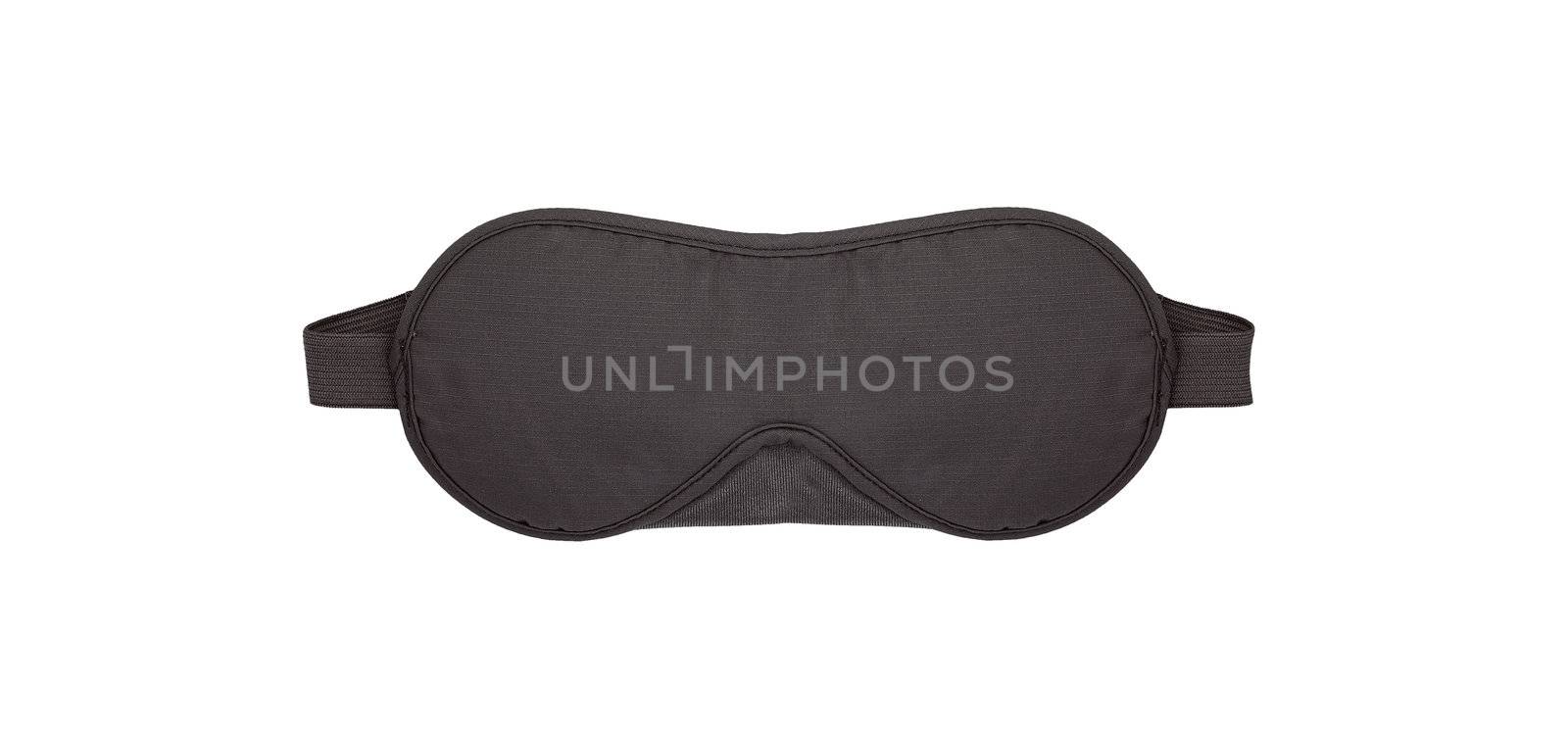 black satin sleep mask isolated by ozaiachin