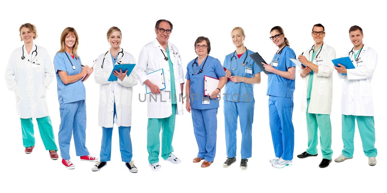 Group of medical experts at your service smiling confidently. Stay fit and healthy.