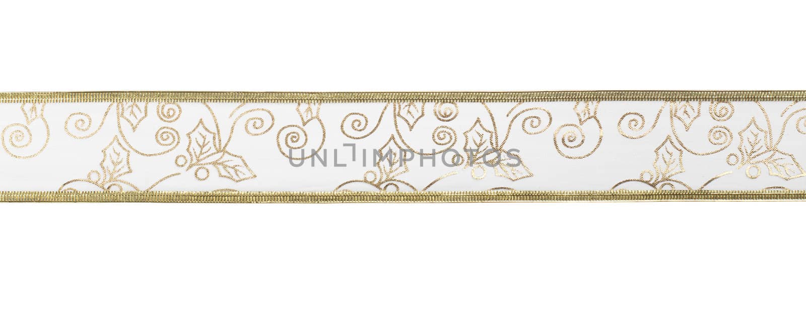 golden ribbon isolated on white by ozaiachin