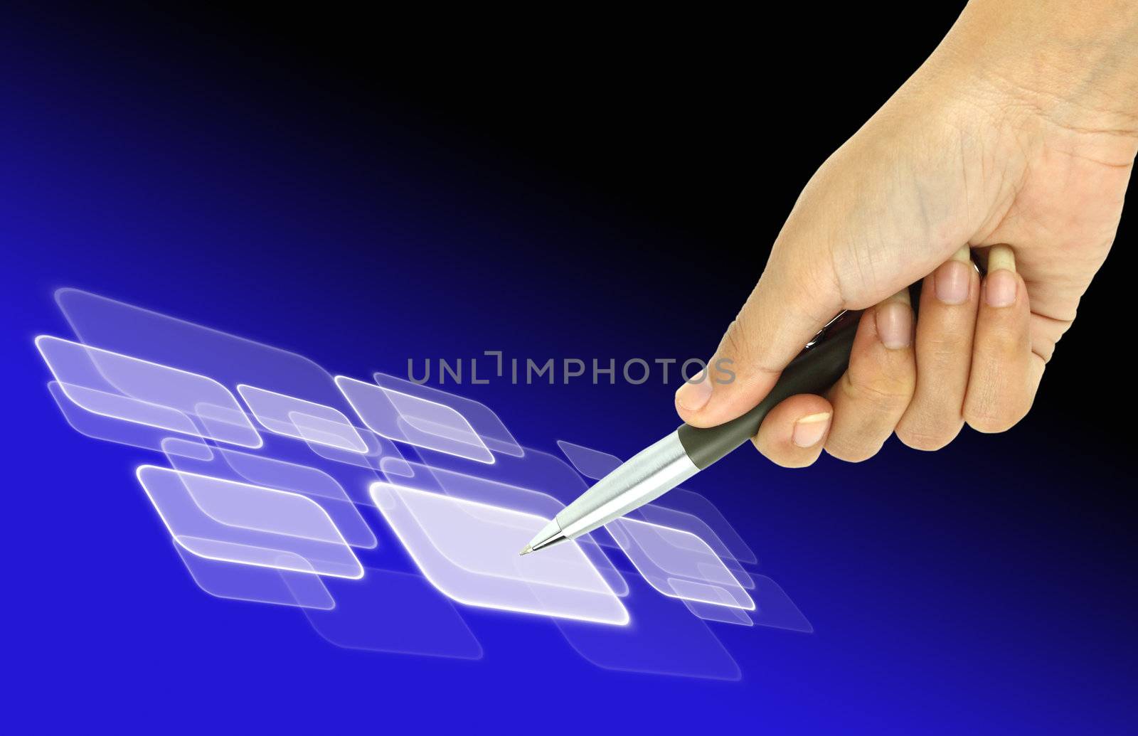 a pen pointer on a touch screen interface by geargodz