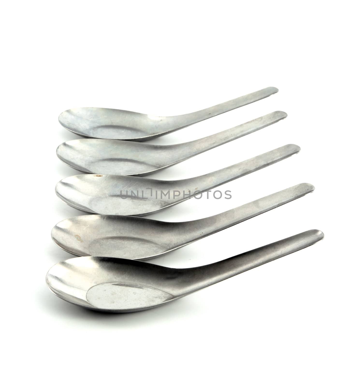 asian spoon isolated on a white studio background