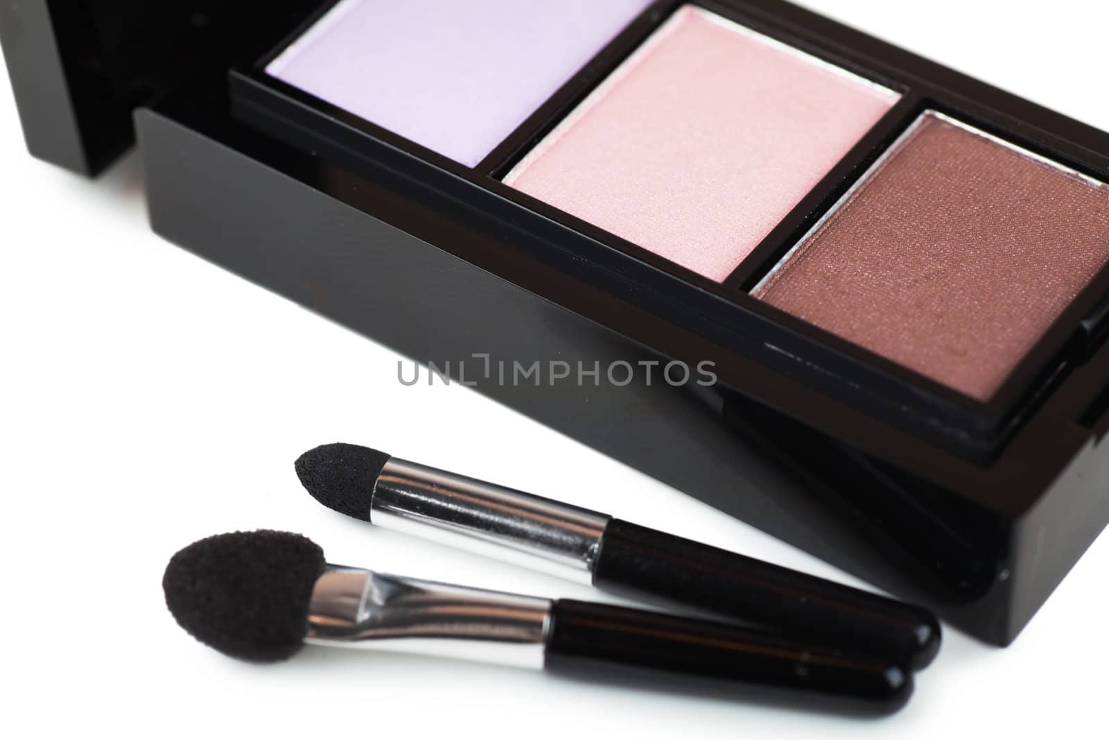 Eye shadows cosmetics isolated over white background