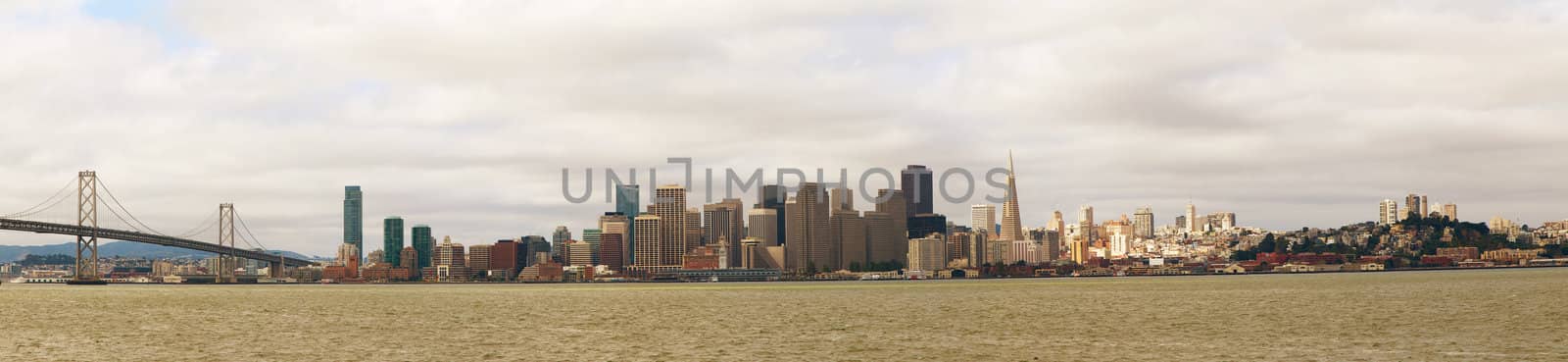 Downtown of San Francisco as seen from the bay by AndreyKr