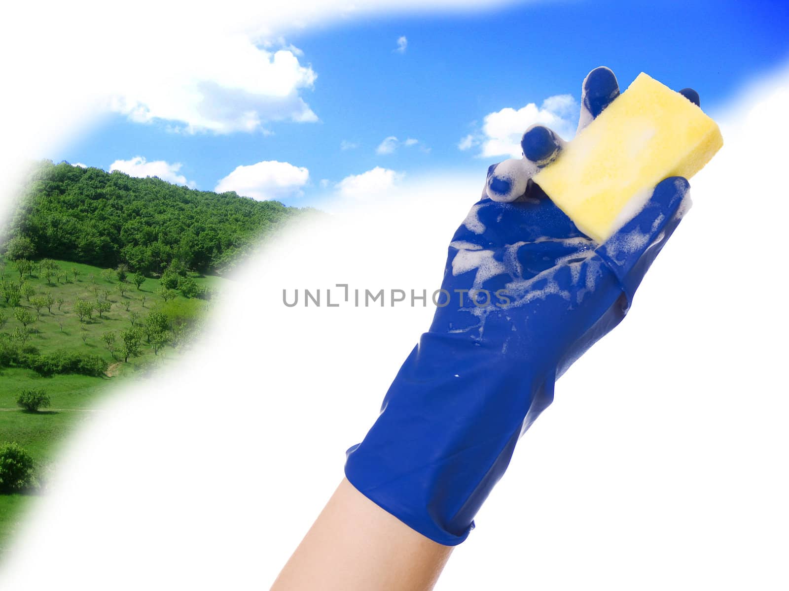 Hand in glove sponge chichtit nature     