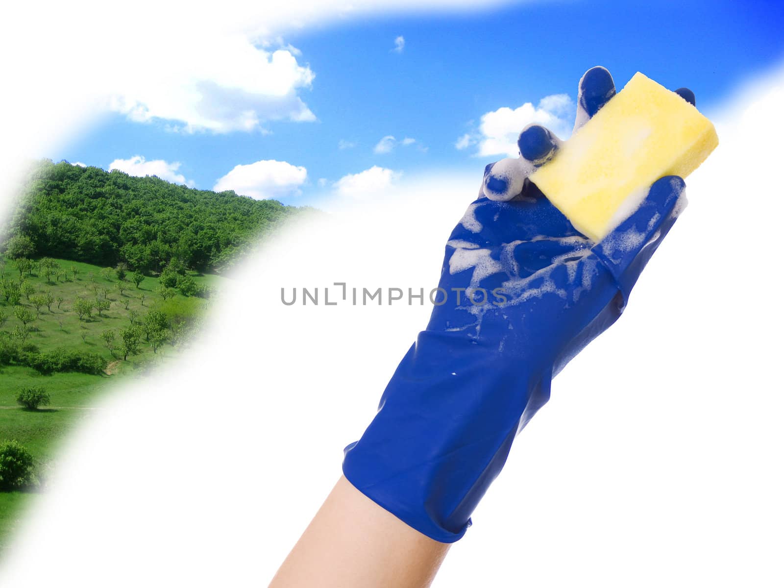 Hand in glove sponge chichtit nature     