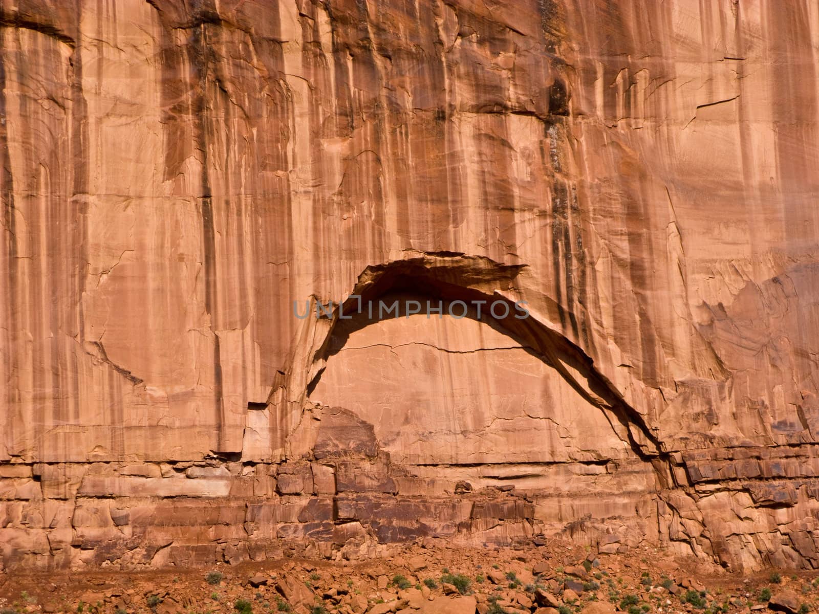 giant sandstone formation in the Monument valley in the intensive afternoon light