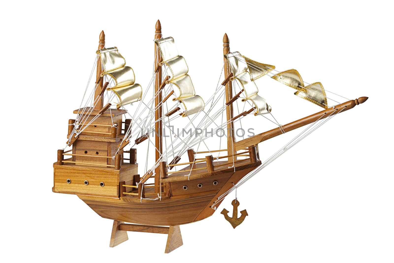 wooden handmade clipper ship for home decoration