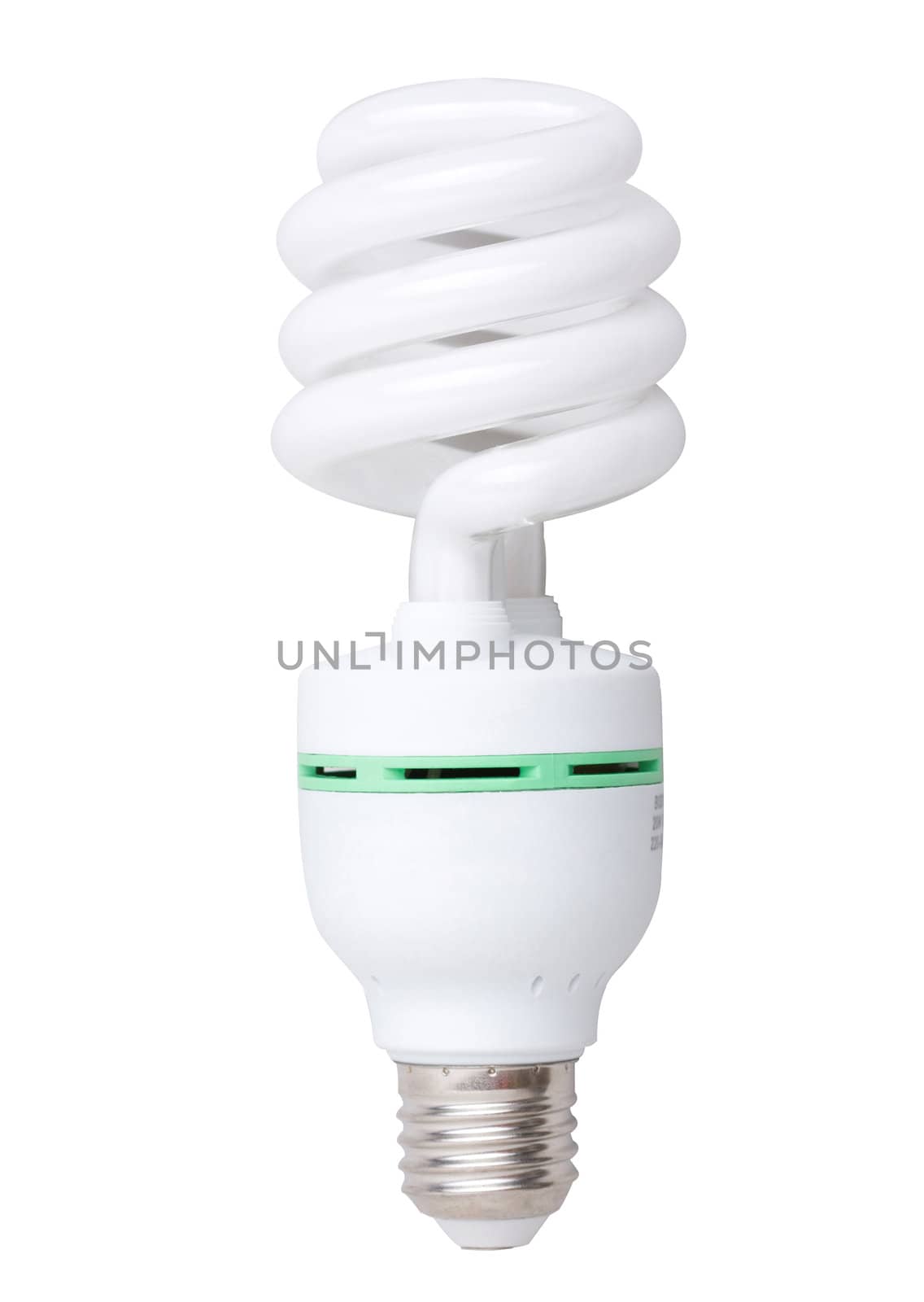 Save energy light bulb spiral type isolated 