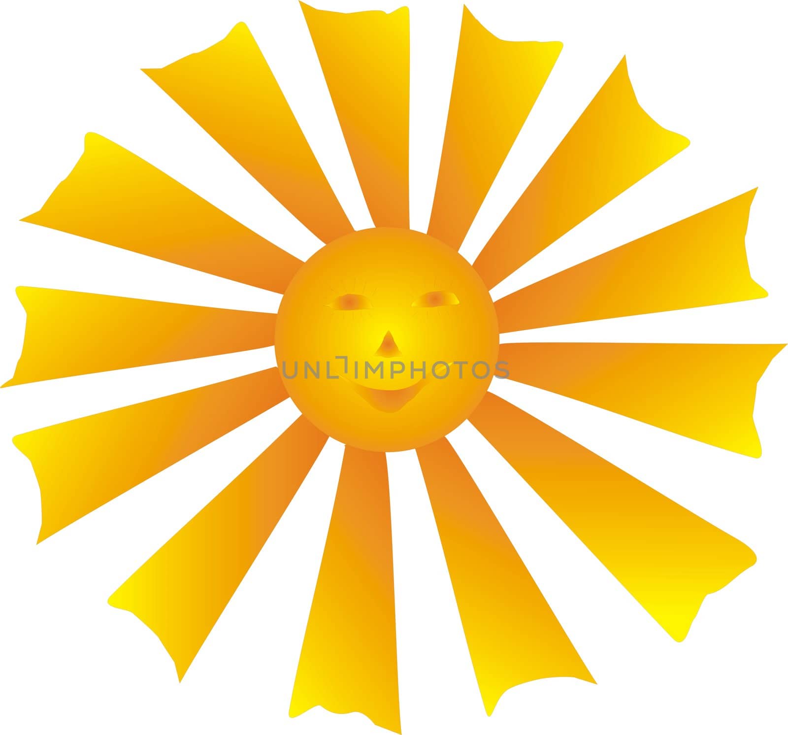 sun with laughing face