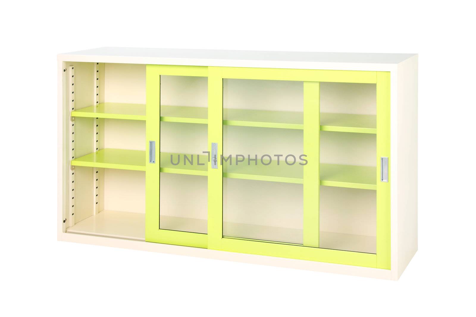 Transparent  glass doors steel furniture for accounting and finance documents
