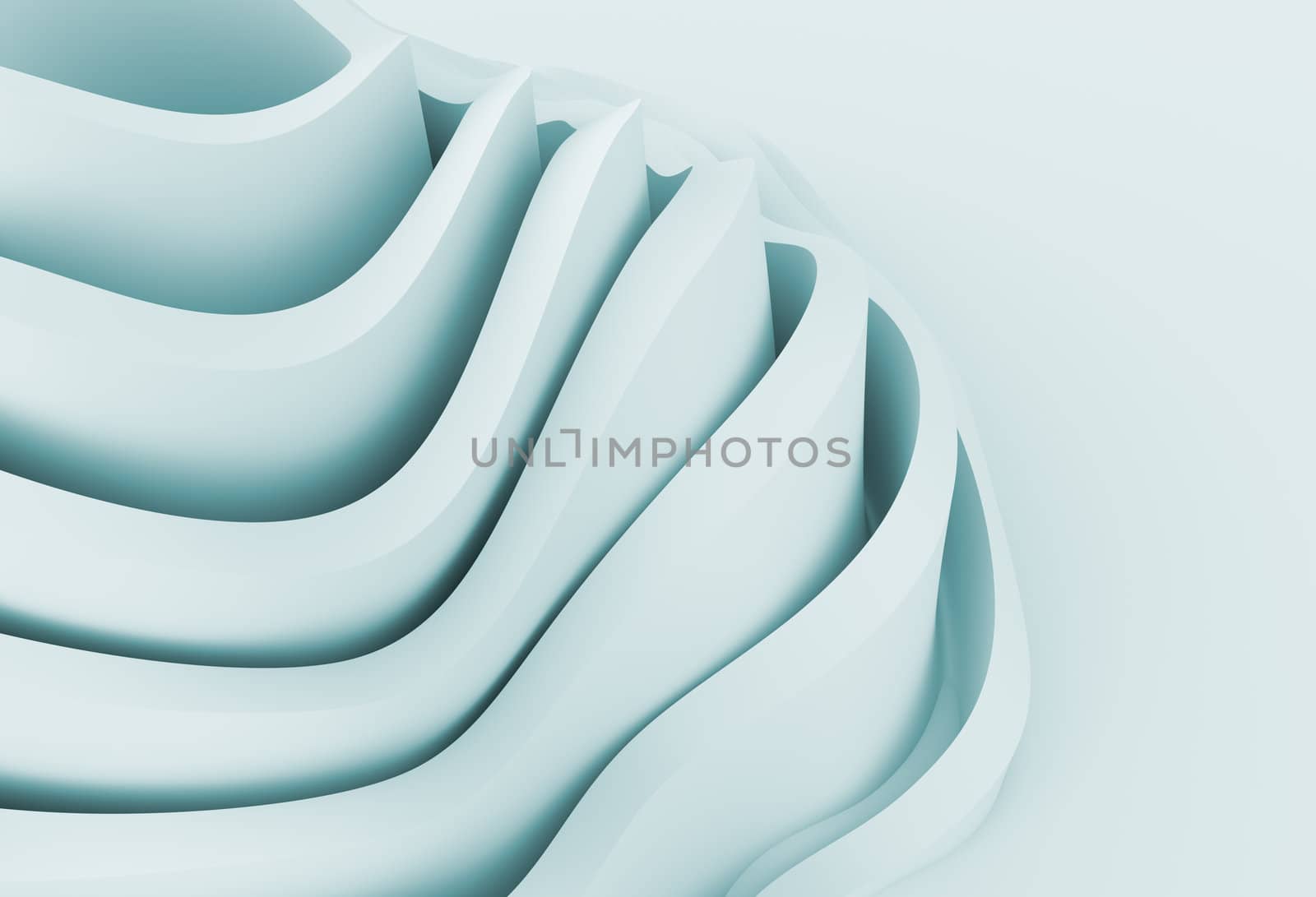 3d Illustration of Blue Abstract Creative Design