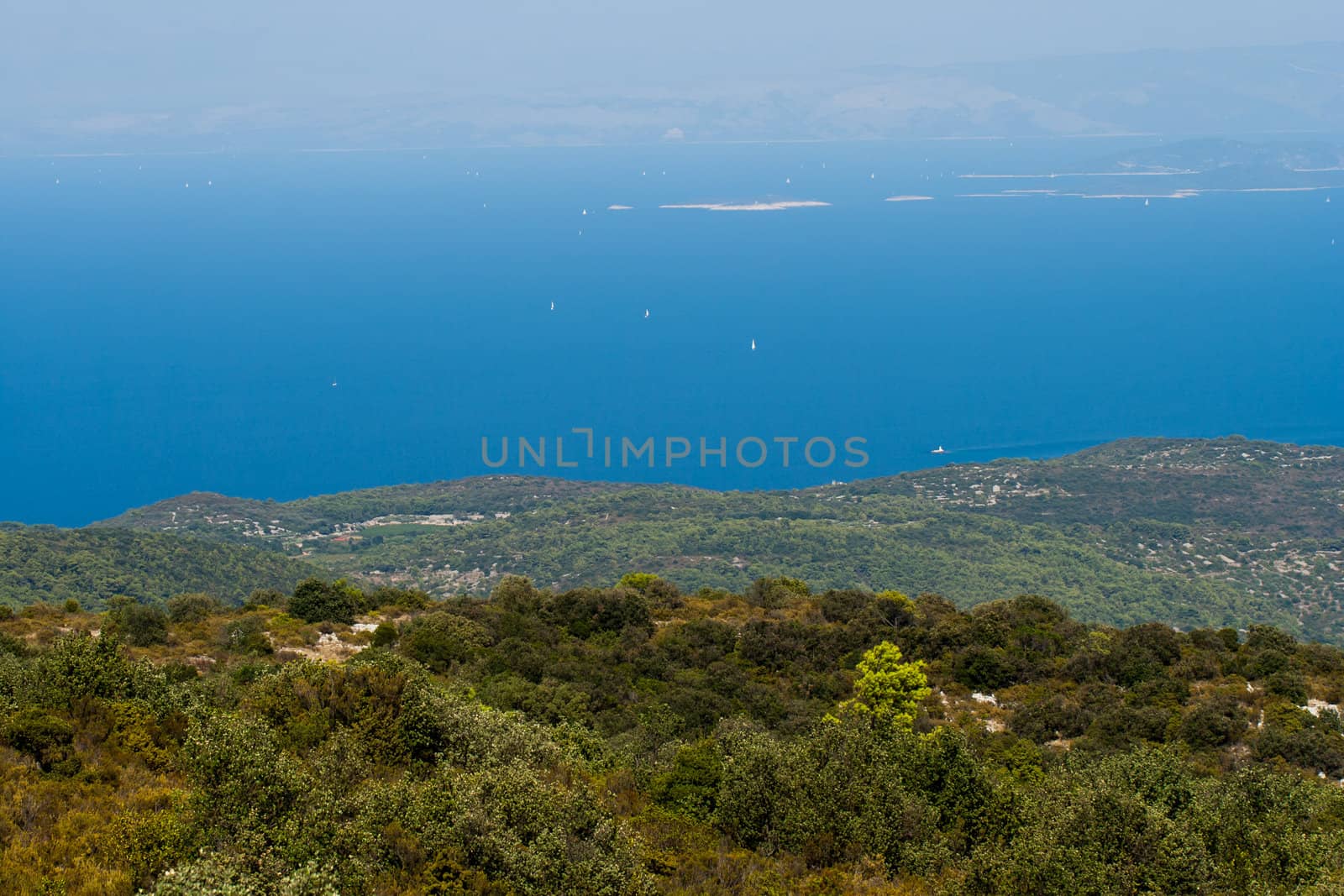 A scenic bay of Vis island in Croatia