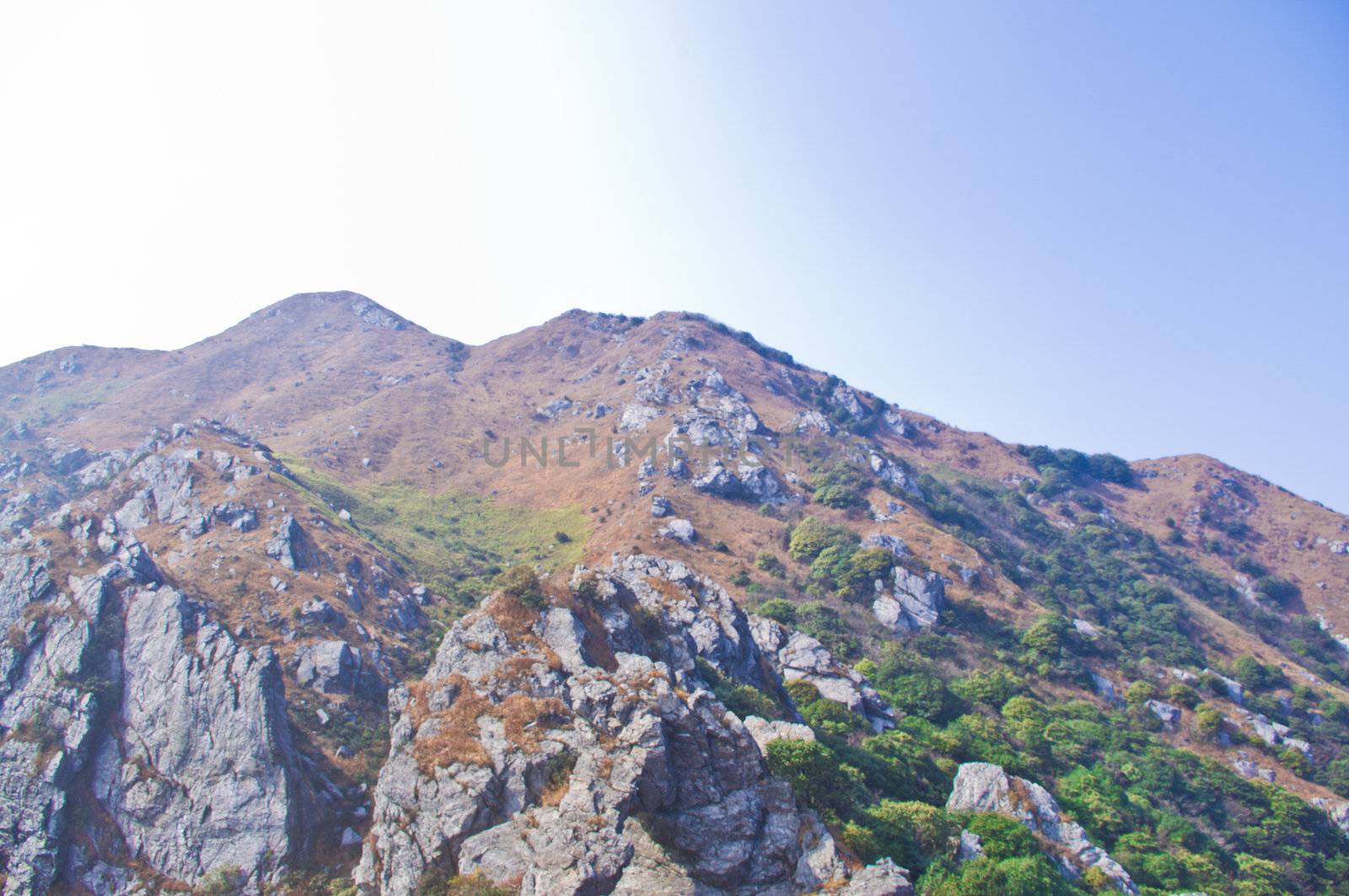 mountainside of the high mountain at Guangdong ridge of china