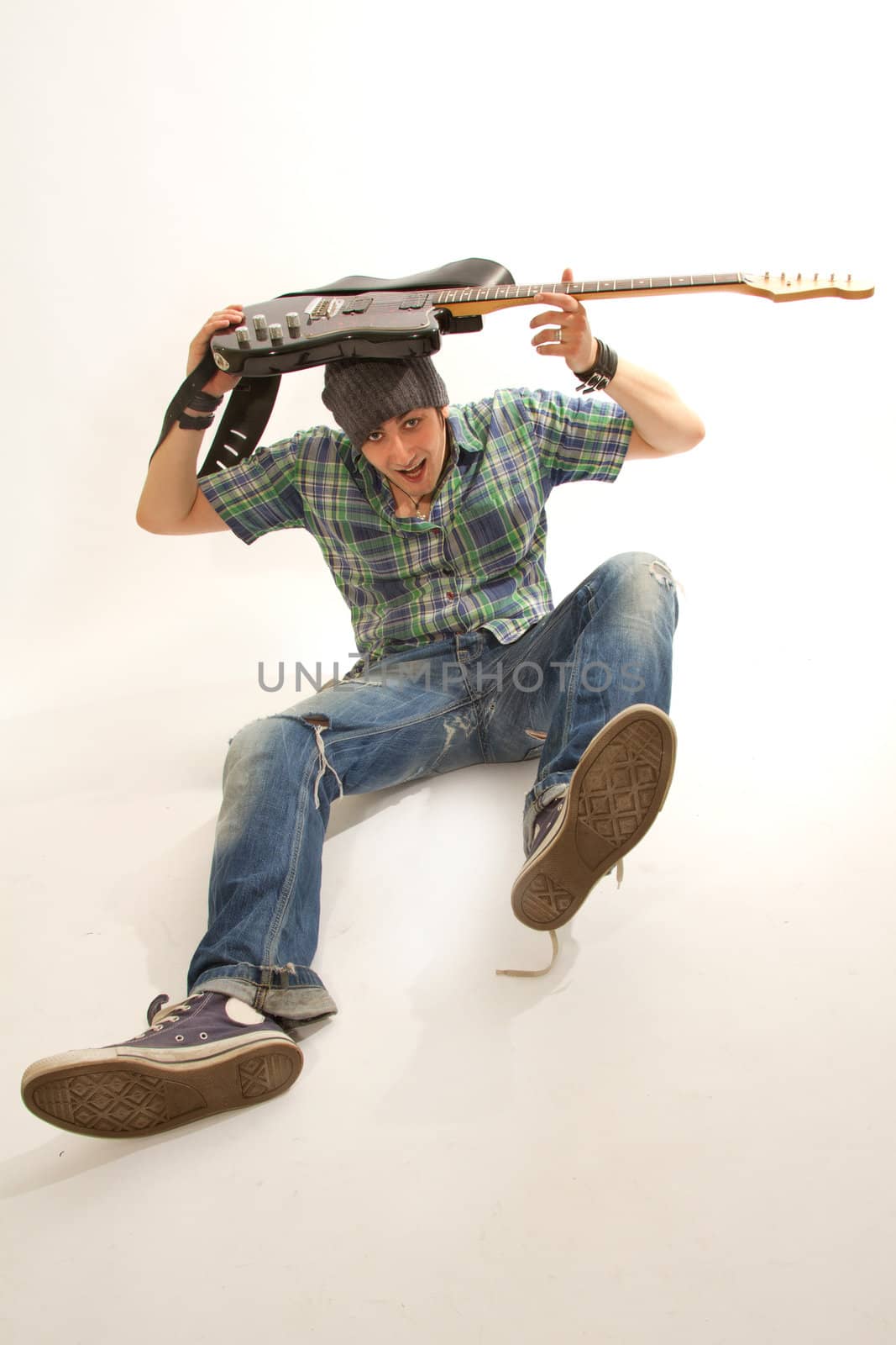 young musician with a guitar