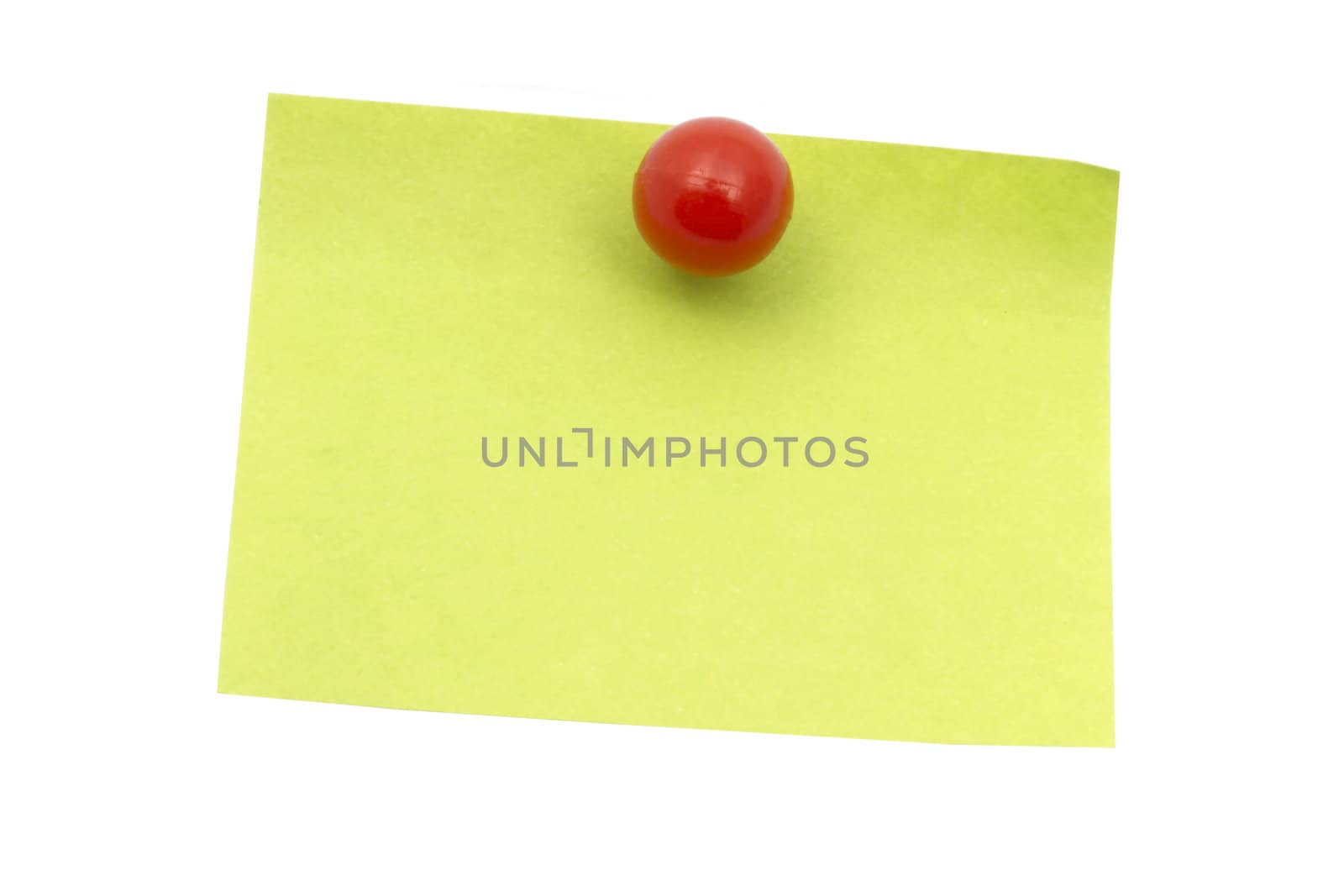Yellow memo paper isolated on white background 