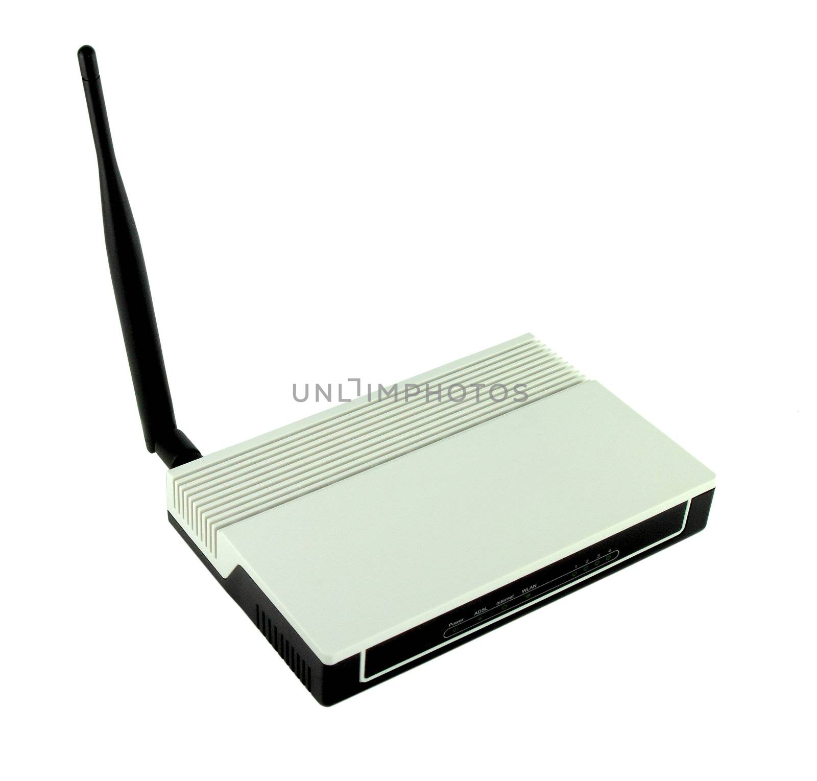 Wireless router isolated on white background by geargodz