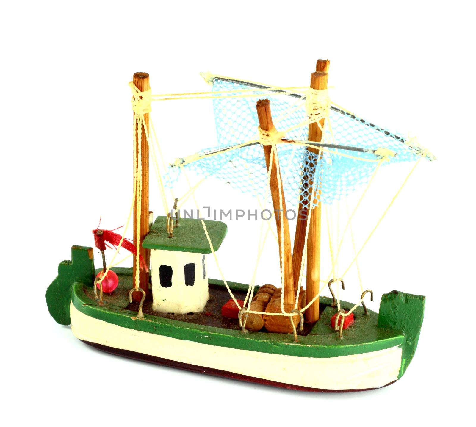 Ship model isolate on a white background