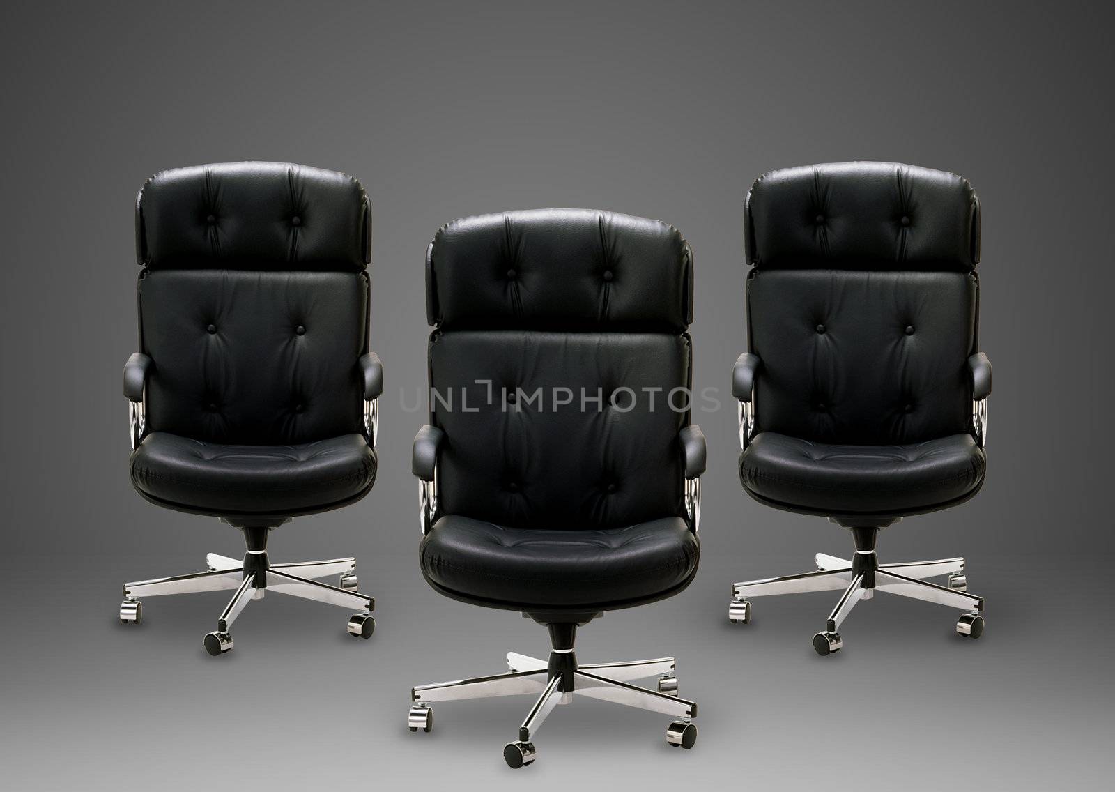 Black armchair, good concept for free position, good career, out of box and peace of mind.