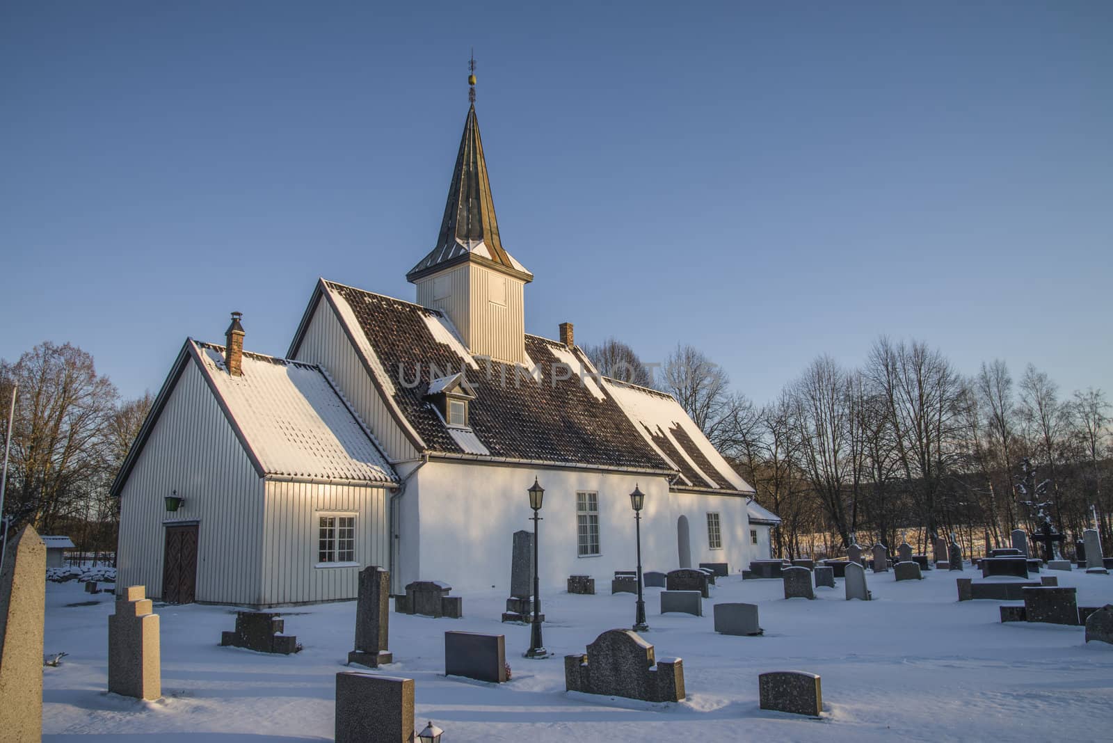 Idd church in winter, southwest by steirus