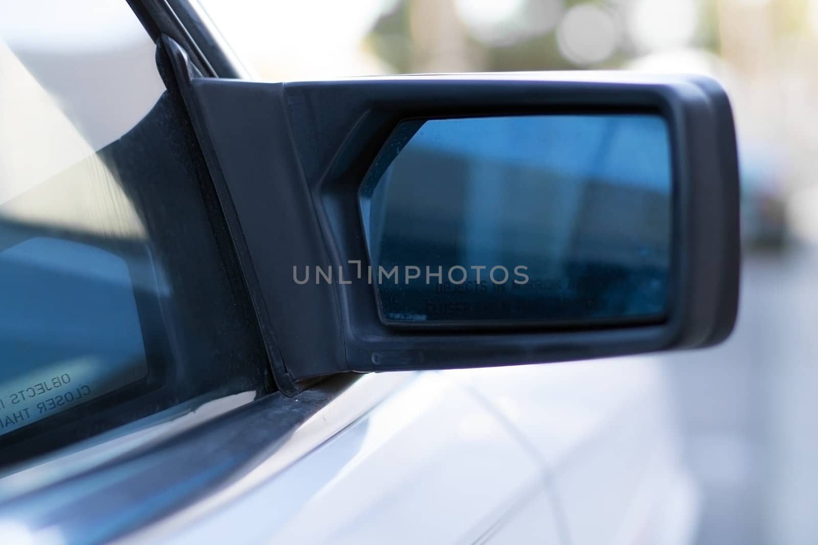 rear view side mirror on a car