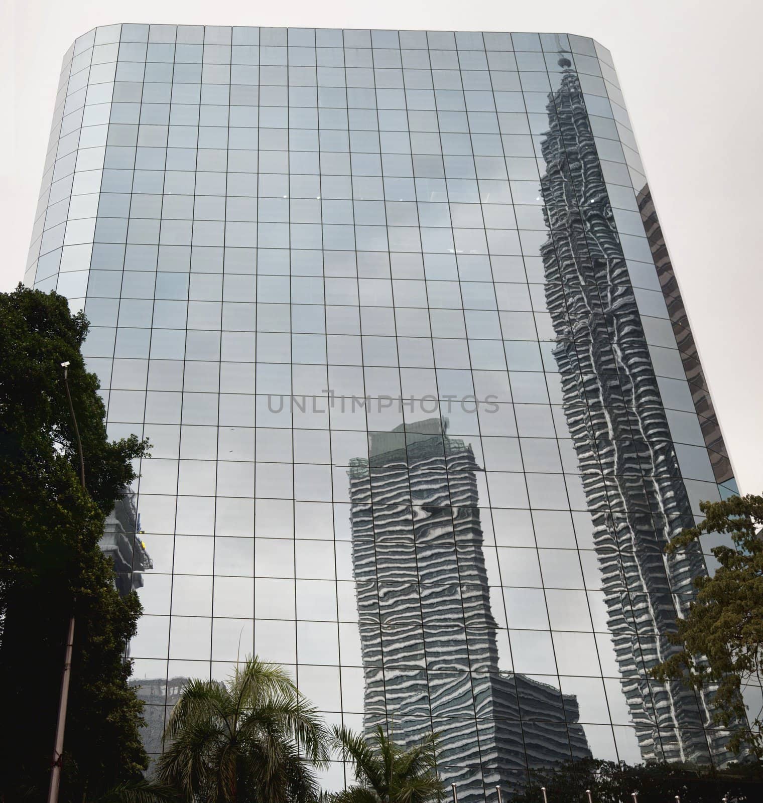 Building reflection in Kuala Lumpur Malaysia